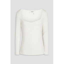 Barth ribbed stretch-modal jersey top