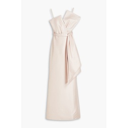 Draped faille gown