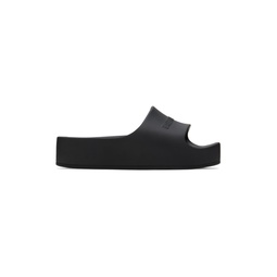 Black Chunky Slide Sandals 222342F124004