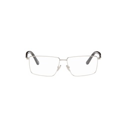 Silver Rectangular Glasses 241342M133005