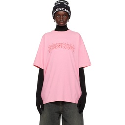 Pink Printed T Shirt 241342F110011