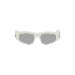 White Dynasty D Frame Sunglasses 241342F005034