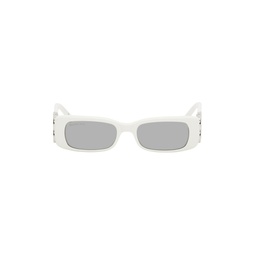 White Dynasty Rectangle Sunglasses 241342F005032