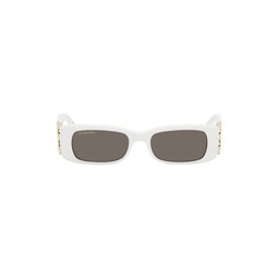 White Dynasty Rectangle Sunglasses 241342F005059