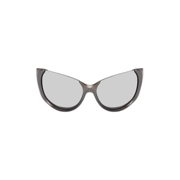 Gray Cat Eye Sunglasses 241342M134038