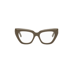 Brown Cat Eye Glasses 231342M133001