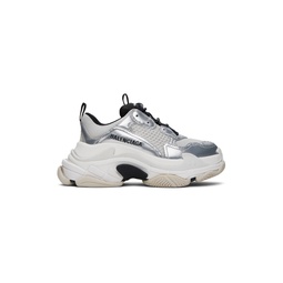 White   Silver Triple S Sneakers 232342F128026