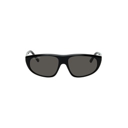 Black Flat Top Wrap Sunglasses 221342F005054