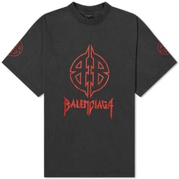 Balenciaga Metal T-Shirt Faded Black & Red