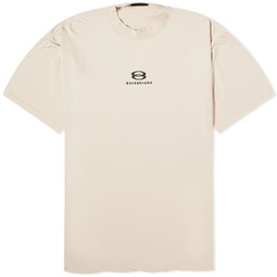 Balenciaga Small Logo T-Shirt Light Beige & Black