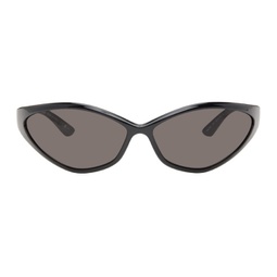 Black 90s Oval Sunglasses 241342F005007