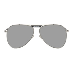 Silver Aviator Sunglasses 241342F005050