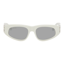 White Dynasty D-Frame Sunglasses 241342F005034