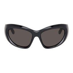 Black Wrap D-Frame Sunglasses 241342F005053