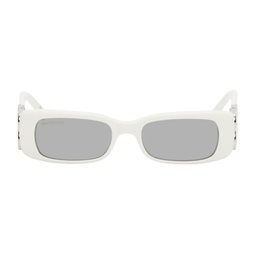 White Dynasty Rectangle Sunglasses 241342F005032