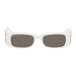 White Dynasty Rectangle Sunglasses 241342F005059