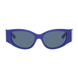 Blue Cat-Eye Sunglasses 241342M134096