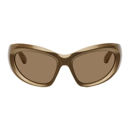 Gold Cat-Eye Sunglasses 231342F005013