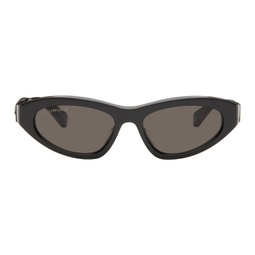 Black Twisted Sunglasses 241342M134026