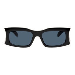 Black Rectangular Sunglasses 241342M134057