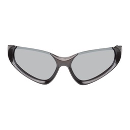 Silver Wraparound Sunglasses 241342M134016