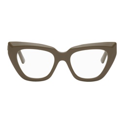 Brown Cat-Eye Glasses 231342M133001