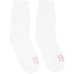 White BB Homewear Socks 231342F076003