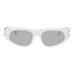White Dynasty D-Frame Sunglasses 241342M134100