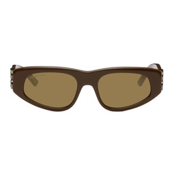 Brown Dynasty D-Frame Sunglasses 241342M134101