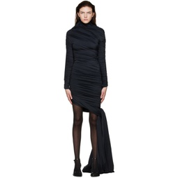 Black Nylon Mini Dress 221342F052000