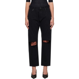 Black Buckle Jeans 232342F069002