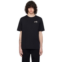 Black Embroidered T Shirt 241938M213004