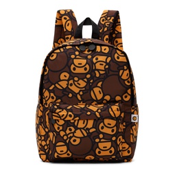 Orange   Brown Baby Milo Backpack 241546M166014