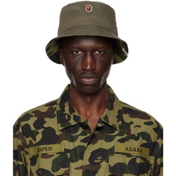 Green 1st Camo One Point Reversible Bucket Hat 241546M140000