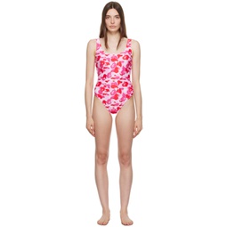 Pink ABC Camo Swimsuit 231546F103001