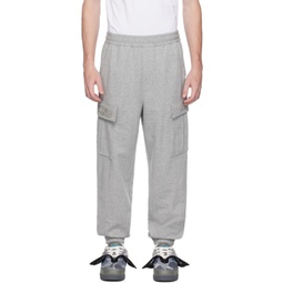 Gray Relaxed Fit Cargo Pants 231546M190001
