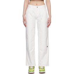 White Ape Head One Point Trousers 231546F087000
