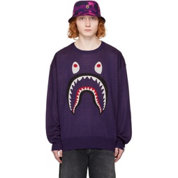 Purple Shark Sweater 232546M201002