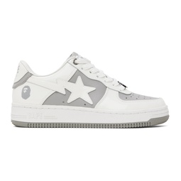 White & Gray STA #6 Sneakers 241546M237003