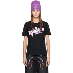 Black & Purple Liquid Camo BAPE STA T-Shirt 241546F110002