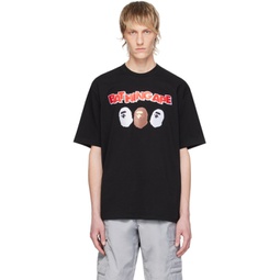 Black Triple Ape Head T-Shirt 241546M213072