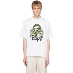 White Flora Big Ape Head T-Shirt 241546M213106
