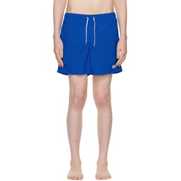 Blue Drawstring Swim Shorts 231059M208011