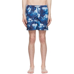 Blue Polyester Swim Shorts 221059M208040