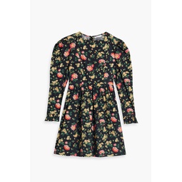 Floral-print cotton-poplin mini dress
