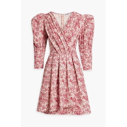 Izra floral-print cotton-poplin mini dress