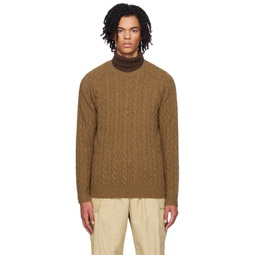 Brown Crewneck Sweater 232398M201006