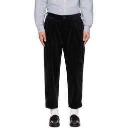 Black Pleated Trousers 232398M191004