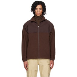 Brown Zip Sweater 232398M202001