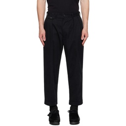 Black Pleated Trousers 232398M191007